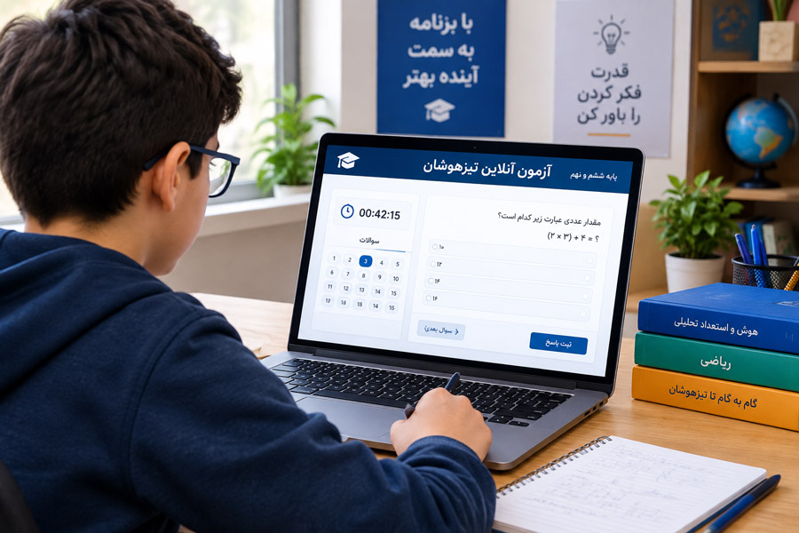 آزمون آنلاین تیزهوشان ششم و نهم